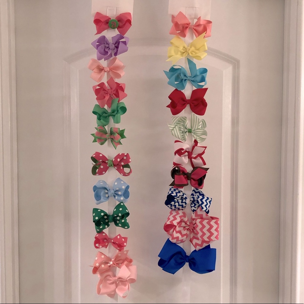 Bundle of Boutique Hair Bows  Shades of Pink, Green, Blue, Red, Dots & Stripes